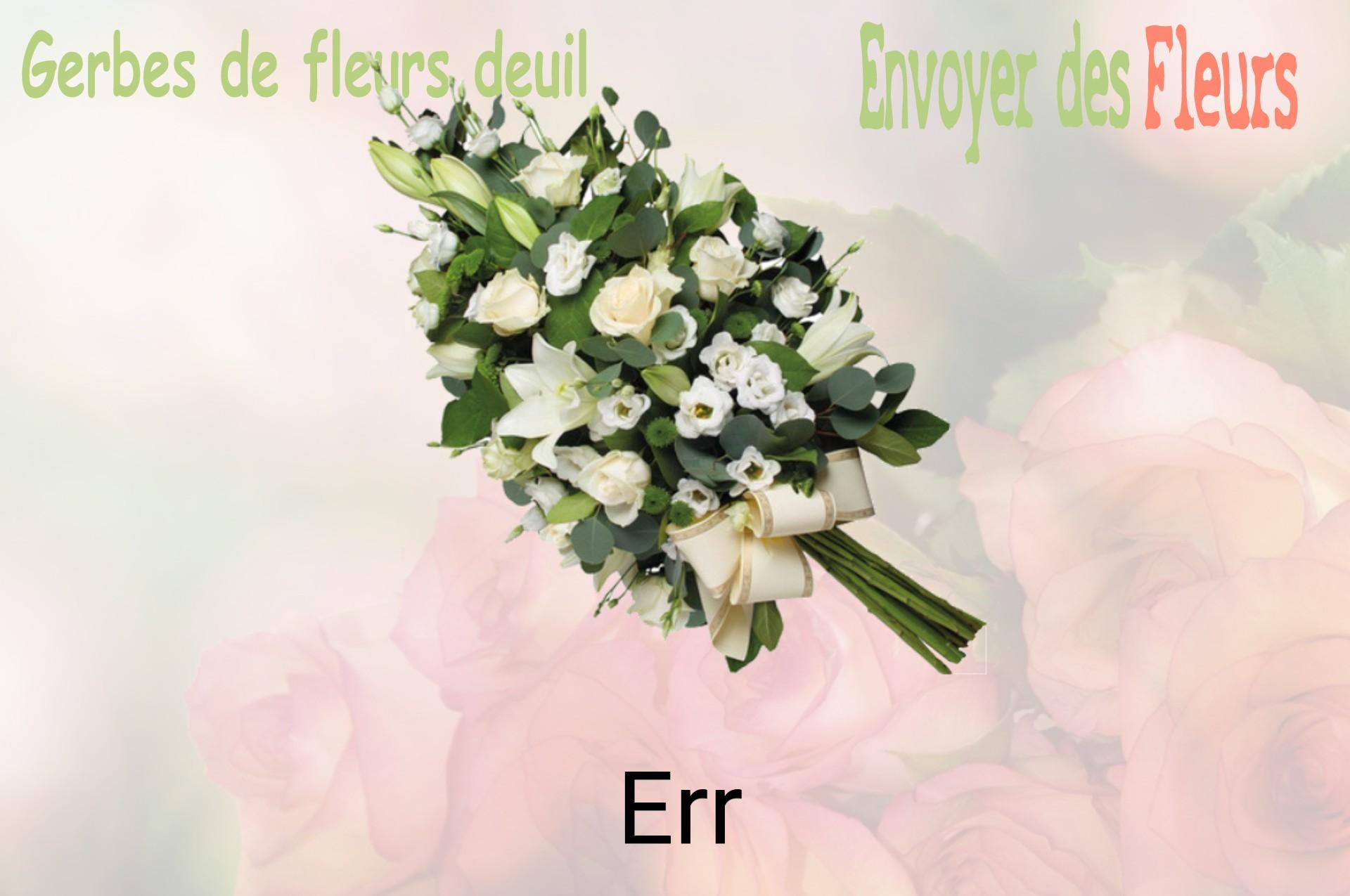 Gerbe de fleurs de deuil livrée à Err